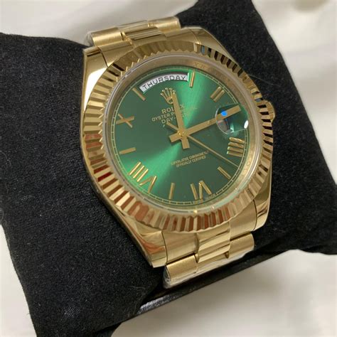 rolex damen gold grün|Rolex gold models.